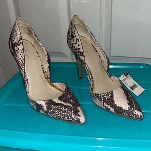 Faux Snakeskin Heels